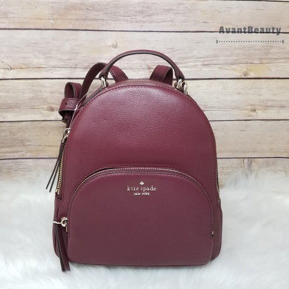 Kate Spade Leila Medium Pebbled Leather Flap Shoulder Bag In Cherrywood:  Handbags